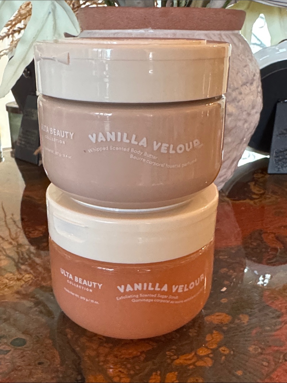 Ulta Beauty Vanilla Velour Body Butter & Sugar Scrub - Cream & Peach